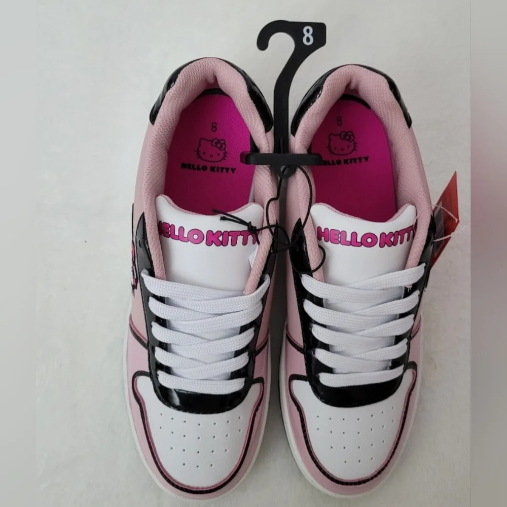 Hello Kitty Kids Sneakers - Pink and White WOMENS SIZE 8 NEW W/ TAGS